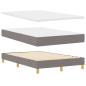 Preview: Boxspringbett mit Kissen mit Kopfteil Taupe 120 x 190 cm Stoff