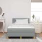 Preview: Boxspringbett mit Kissen Hellgrau 120 x 200 cm Stoff