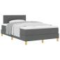 Preview: Boxspringbett mit Kissen Dunkelgrau 120 x 200 cm Stoff