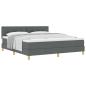 Preview: Boxspringbett mit Kissen Dunkelgrau 180 x 200 cm Stoff