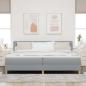 Preview: Boxspringbett mit Kissen Hellgrau 200 x 200 cm Stoff