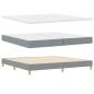 Preview: Boxspringbett mit Kissen Hellgrau 200 x 200 cm Stoff