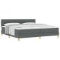 Preview: Boxspringbett mit Kissen Dunkelgrau 200 x 200 cm Stoff