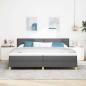 Preview: Boxspringbett mit Kissen Dunkelgrau 200 x 200 cm Stoff