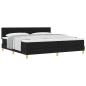 Preview: Boxspringbett mit Kissen Schwarz 200 x 200 cm Stoff