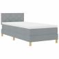 Preview: Boxspringbett mit Kissen Hellgrau 100 x 200 cm Stoff