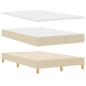 Preview: Boxspringbett mit Kissen mit Kopfteil Creme 120 x 200 cm Stoff