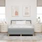 Preview: Boxspringbett mit Kissen Hellgrau 140 x 190 cm Stoff