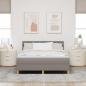 Preview: Boxspringbett mit Kissen mit Kopfteil Taupe 140 x 190 cm Stoff