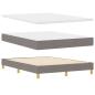 Preview: Boxspringbett mit Kissen mit Kopfteil Taupe 140 x 190 cm Stoff