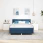 Preview: Boxspringbett mit Kissen mit Kopfteil Blau 140 x 190 cm Stoff