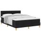 Preview: Boxspringbett mit Kissen Schwarz 140 x 200 cm Stoff