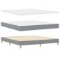 Preview: Boxspringbett mit Kissen Hellgrau 180 x 200 cm Stoff