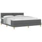 Preview: Boxspringbett mit Kissen Dunkelgrau 180 x 200 cm Stoff