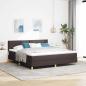 Preview: ARDEBO.de - Boxspringbett mit Kissen Dunkelbraun 180 x 200 cm Stoff