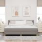 Preview: Boxspringbett mit Kissen mit Kopfteil Taupe 180 x 200 cm Stoff