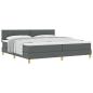 Preview: Boxspringbett mit Kissen Dunkelgrau 200 x 200 cm Stoff