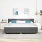 Preview: Boxspringbett mit Kissen Dunkelgrau 200 x 200 cm Stoff