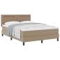 Preview: Boxspringbett mit Matratze Cappuccino 140 x 190 cm Kunstleder
