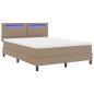 Preview: Boxspringbett mit Matratze Cappuccino 140 x 190 cm Kunstleder