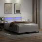 Preview: Boxspringbett mit Matratze Weiß 140 x 200 cm Kunstleder