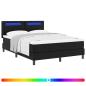 Preview: Boxspringbett mit Matratze Schwarz 160 x 200 cm Kunstleder