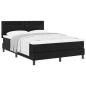 Preview: Boxspringbett mit Matratze Schwarz 160 x 200 cm Kunstleder