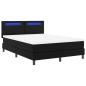 Preview: Boxspringbett mit Matratze Schwarz 160 x 200 cm Kunstleder