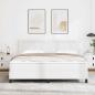 Preview: ARDEBO.de - Boxspringbett mit Matratze Weiß 180 x 200 cm Kunstleder