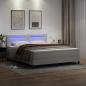 Preview: Boxspringbett mit Matratze Weiß 180 x 200 cm Kunstleder