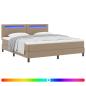 Preview: Boxspringbett mit Matratze Cappuccino 180 x 200 cm Kunstleder