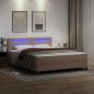 Preview: Boxspringbett mit Matratze Cappuccino 180 x 200 cm Kunstleder