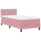 Preview: Boxspringbett mit Matratze mit Kopfteil Rosa 100 x 200 cm Samt