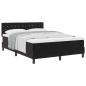 Preview: Boxspringbett mit Matratze Schwarz 160 x 200 cm Samt
