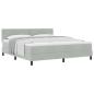 Preview: Boxspringbett mit Matratze Hellgrau 180 x 200 cm Samt