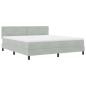 Preview: Boxspringbett mit Matratze Hellgrau 180 x 200 cm Samt