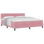 Preview: Boxspringbett mit Kopfteil Rosa 180 x 200 cm Samt