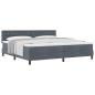 Preview: Boxspringbett mit Matratze Dunkelgrau 200 x 200 cm Samt