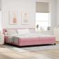 Preview: ARDEBO.de - Boxspringbett mit Matratze mit Kopfteil Rosa 200 x 200 cm Samt