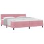 Preview: Boxspringbett mit Matratze mit Kopfteil Rosa 200 x 200 cm Samt