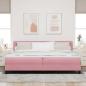 Preview: Boxspringbett mit Matratze mit Kopfteil Rosa 200 x 200 cm Samt
