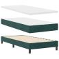 Preview: Boxspringbett mit Kopfteil Dunkelgrün 100 x 200 cm Samt