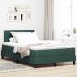 Preview: ARDEBO.de - Boxspringbett mit Kopfteil Dunkelgrün 120 x 200 cm Samt