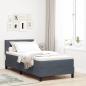 Preview: ARDEBO.de - Boxspringbett mit Kopfteil Dunkelgrau 100 x 200 cm Samt