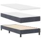 Preview: Boxspringbett mit Kopfteil Dunkelgrau 100 x 200 cm Samt