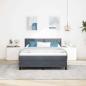 Preview: Boxspringbett mit Kopfteil Dunkelgrau 140 x 200 cm Samt