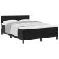 Preview: Boxspringbett mit Kopfteil Schwarz 160 x 200 cm Samt