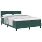 Preview: Boxspringbett mit Kopfteil Dunkelgrün 160 x 200 cm Samt