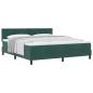 Preview: Boxspringbett mit Kopfteil Dunkelgrün 180 x 200 cm Samt