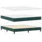 Preview: Boxspringbett mit Kopfteil Dunkelgrün 180 x 200 cm Samt